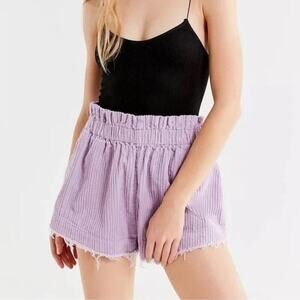 Urban Outfitters Lavender Corduroy‎ Pull On Paper-bag Shorts Size: S
